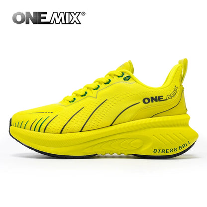 Zapatillas de running ONEMIX con nueva amortiguación para hombre, aptas para corredores de peso elevado, deportivas con cordones para mujer, antideslizantes, de exterior, zapatillas atléticas masculinas