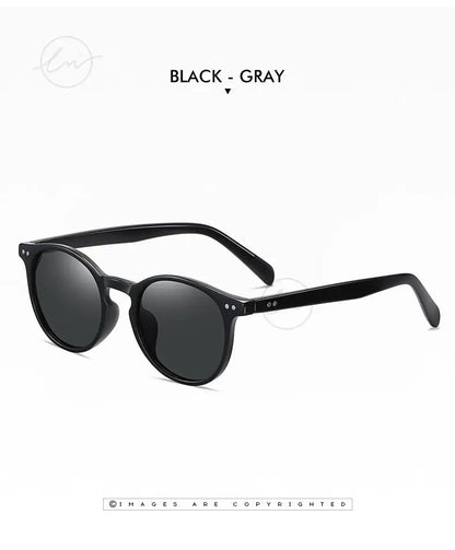 Ochelari de soare LM Retro rotunzi pentru femei și bărbați, ultralegeri, din TR90, polarizați, unisex, pentru șofat, ochelari de soare vintage, UV400, Gafas De Sol