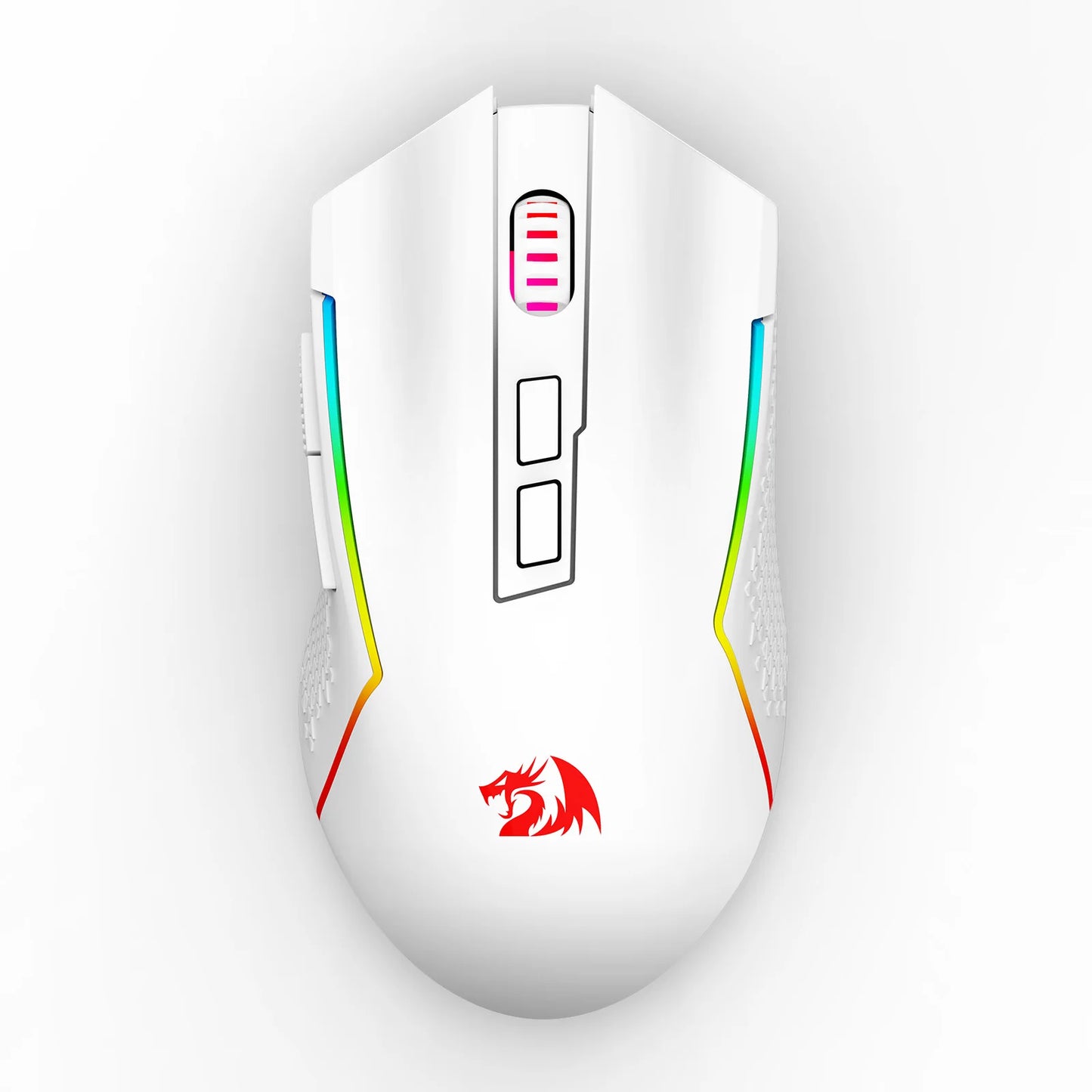 Redragon M693 trådløs/kablet BT & 2.4G Bluetooth gamingmus 8000 DPI med 3 tilslutningstilstande og RGB-baggrundsbelysning til PC/Mac/laptop