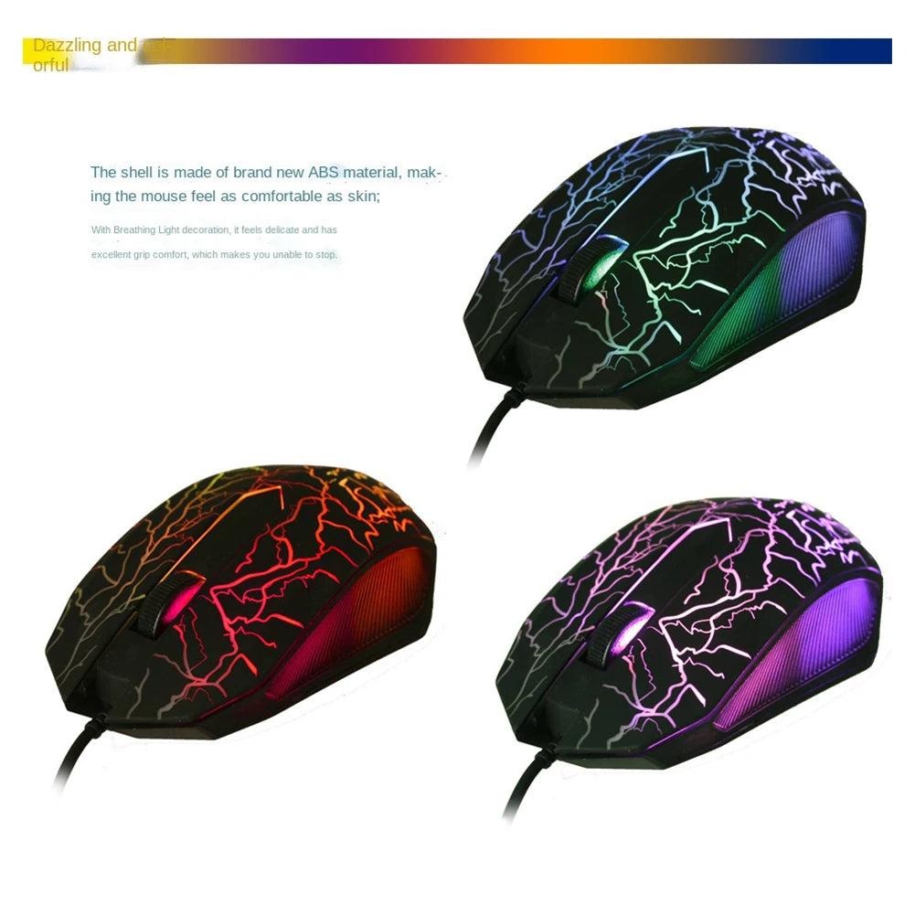 2400 DPI USB Wired Gaming Mouse LED Backlit Professional Gamer Mice Ergonomic Computer Mouse for PC Laptop Macbook