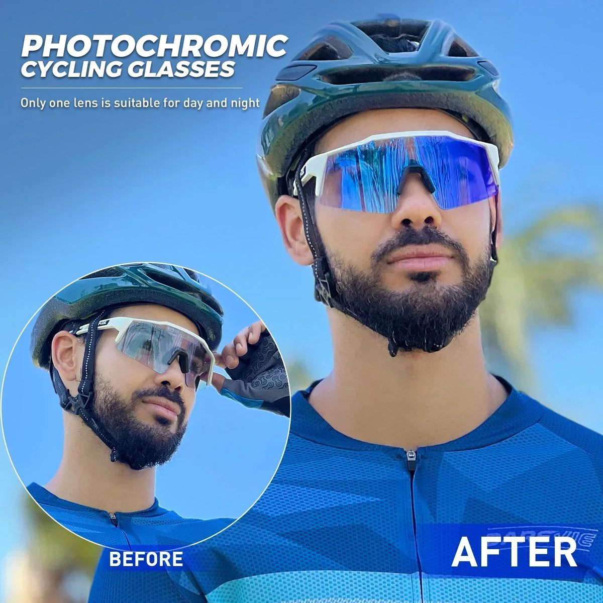 Ochelari de soare fotocromatici Kapvoe pentru ciclism, ochelari pentru bărbați, ochelari de modă, pentru bicicletă de munte, pentru ciclism în aer liber, pe șosea, ochelari de protecție, ochelari sportivi, MTB, bicicletă