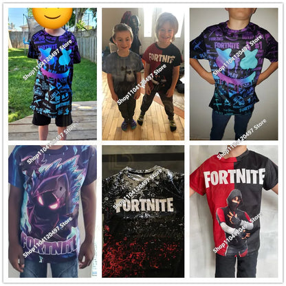 Sweatshirt med Fortnite-tryck för barn 2-14Y, huvtröja för pojkar och flickor, Harajuku-modejacka, barnkläder för spel och cosplaykostym