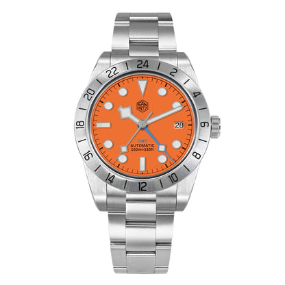 San Martin New 39mm NH34 BB GMT Automatic Mechanical Watch Sport Watch Sapphire Luminous Waterproof 100m for Men Watch SN0054