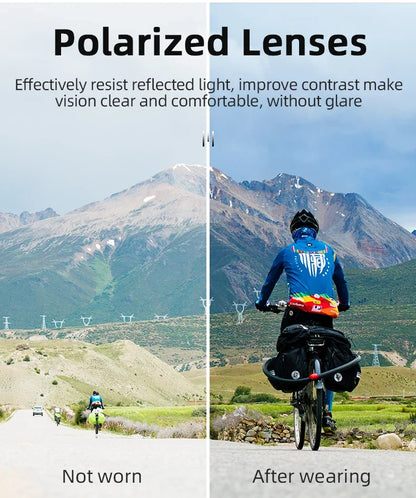 Ochelari de soare polarizați ROCKBROS, ochelari de protecție pentru sport, ochelari pentru bicicletă, drumeții în aer liber, camping, golf, ochelari de ciclism, UV400