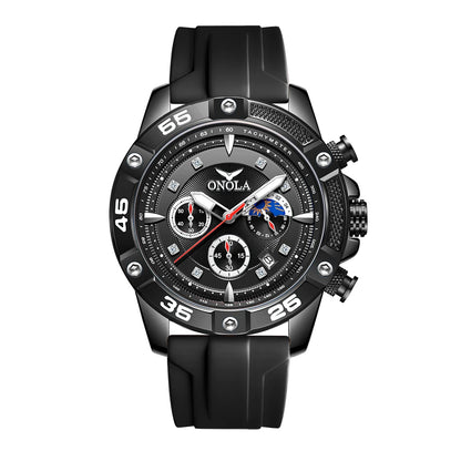 ONOLA New Fashion Casual Men's Watch Multi functional Fluorescent Tape Waterproof Quartz Military Watch Men's Clock High Quality