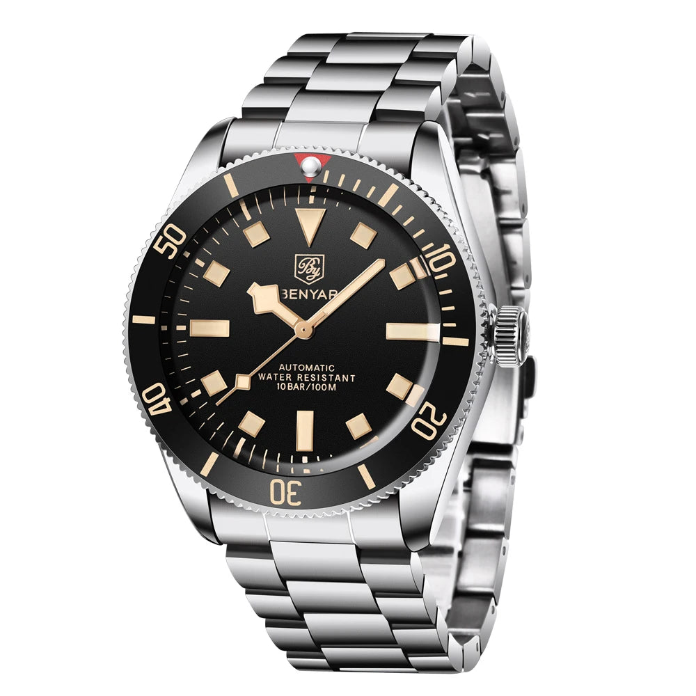 2026 New BENYAR Men's Luxury Automatic Watches Mechanical Business Waterproof Wrist Watch for Men Sports Luminous Men Bracelet