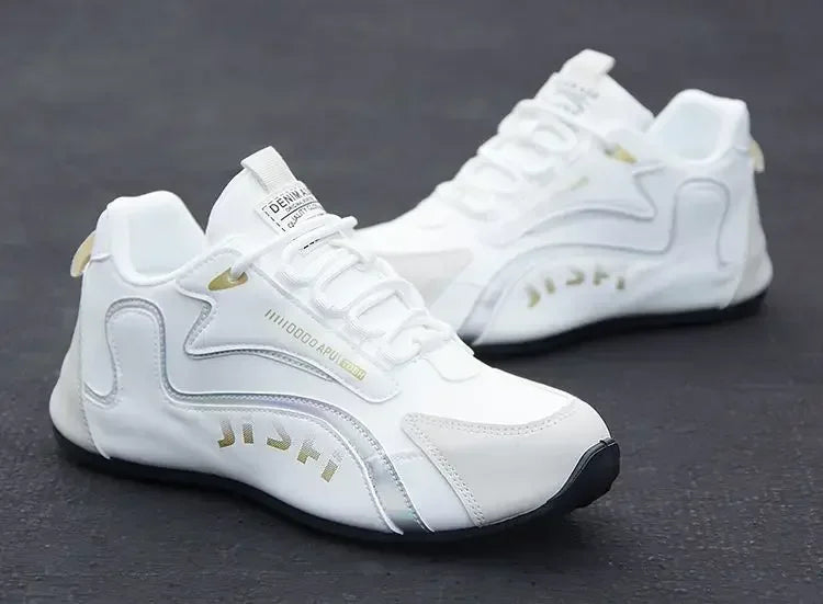 Vattentäta sneakers i PU-läder för män, lediga sportskor, lätta, andningsbara, platta och halkfria tennisskor, Zapatillas Hombre