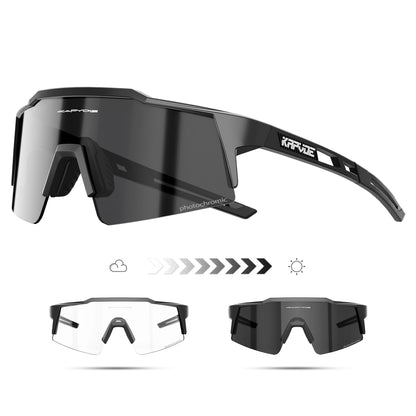 Ochelari de soare fotocromatici Kapvoe pentru ciclism, ochelari pentru bărbați, ochelari de modă, pentru bicicletă de munte, pentru ciclism în aer liber, pe șosea, ochelari de protecție, ochelari sportivi, MTB, bicicletă