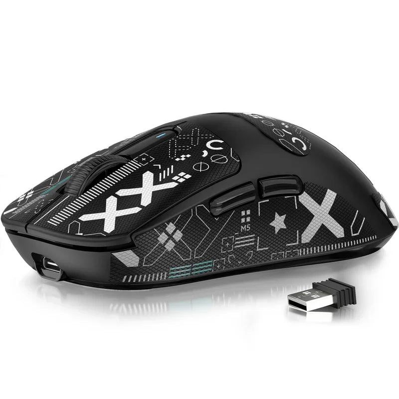 ATTACK SHARK X3 trådløs gamingmus PixArt PAW3395 49g SUPERLIGHT, BT/2.4G trådløs/kablet, 6 justerbare DPI op til 26000