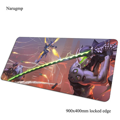 Podkładka pod mysz Overwatch, mata na biurko 900x400x3mm, duża gamingowa podkładka pod mysz i klawiaturę, prezent dla gracza PC na urodziny