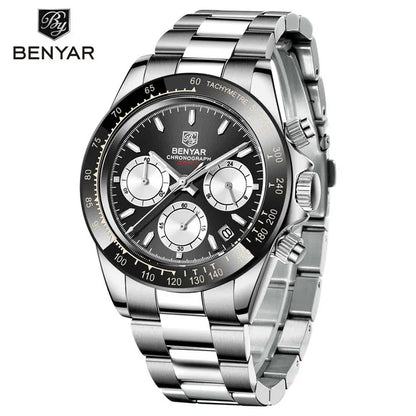 Relojes Hombre 2026 BENYAR New  Watches Men Luxury Brand Chronograph Male Sport Watches Waterproof Stainless Steel Quartz  Watch