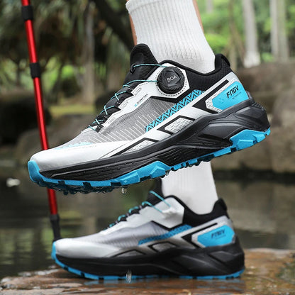Zapatillas de running para hombre de primavera y verano, calzado de senderismo para exteriores, zapatillas de trail resistentes al desgaste con cierre BOA, transpirables, de estilo deportivo y casual