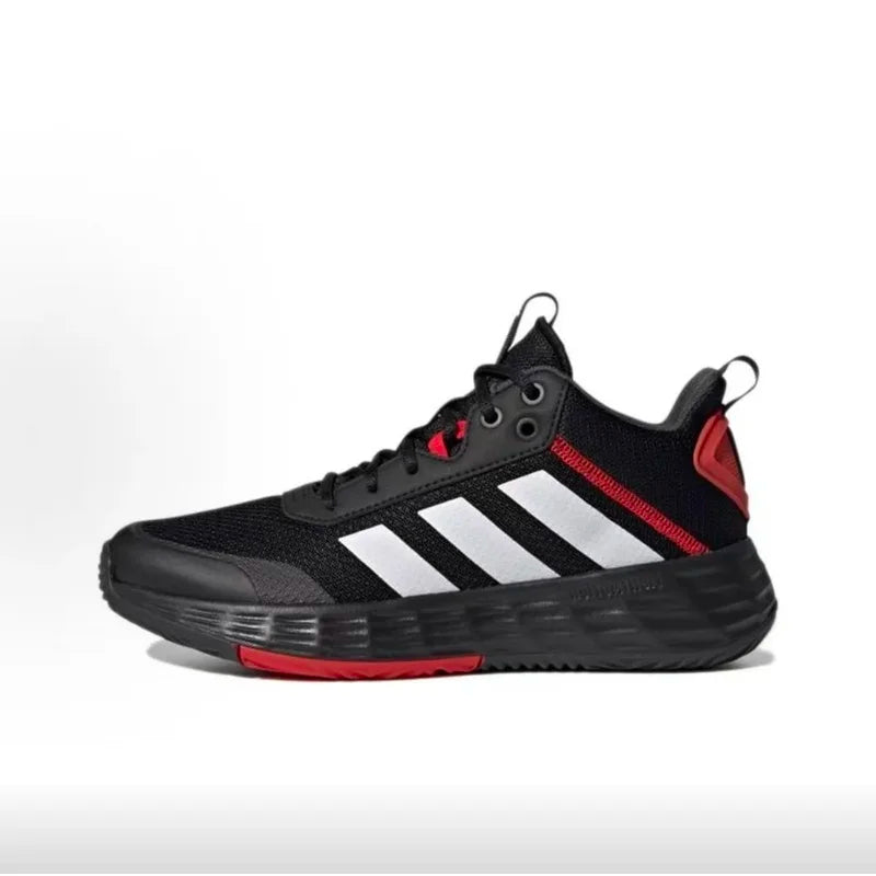 Chaussures de basketball adidas OwnTheGame pour hommes, noir, blanc, rouge, H00471