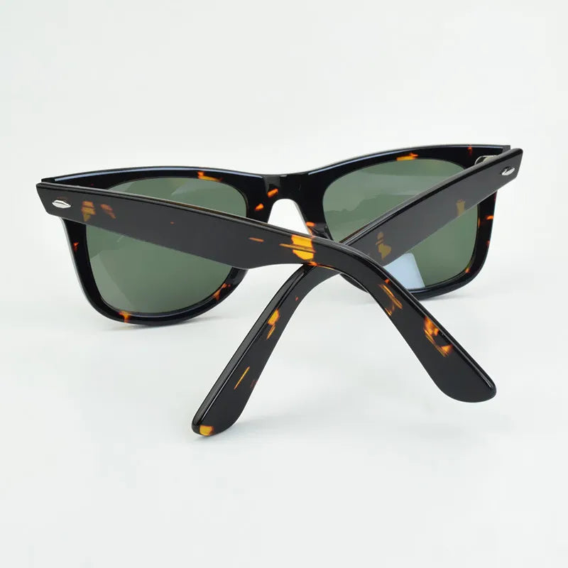 Ochelari de soare clasici cu lentile de sticlă Ochelari de soare din acetat pentru bărbați Y-2140 Design cu nit dublu Ochelari de protecție eleganți pentru femei, cu formă pătrată, cu protecție UV