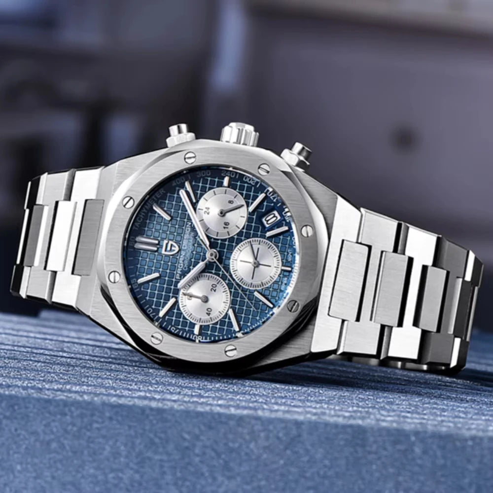 2025 PAGANI DESIGN PD1707 Mens Quartz Wristwatches 40MM Stainless Steel Sapphire Glass Waterproof Luxury Clock Gift Reloj Hombre
