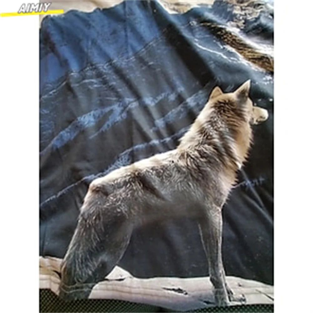 Men's Hipster Wolf 3D Printed T-Shirt Printing Short Sleeve Fashion Summer Tee 3D Animal Plus Size Round Neck Daily Holiday Top