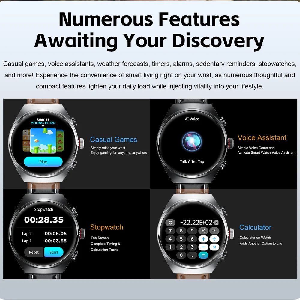 2026 New Smart Watch 2 in 1 With Earphone Smartwatch Bluetooth Call Men Watch Track Heart Rate Monitor Play Music SmartWatch