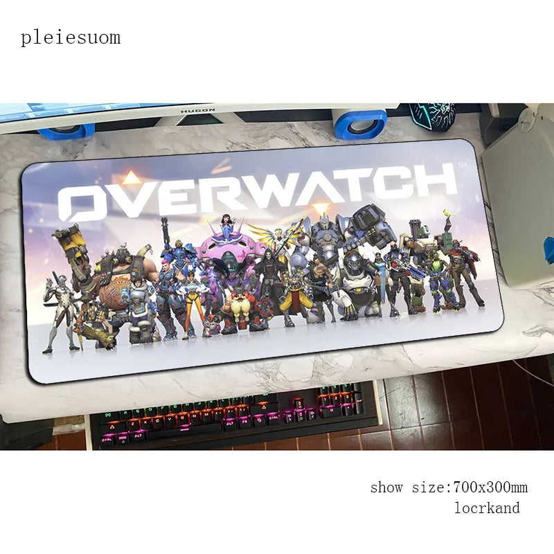 Tappetino mouse gaming Overwatch con stampa HD, 900x400x3mm, tappetino gamer per scrivania computer, mousemat PC economico per notebook