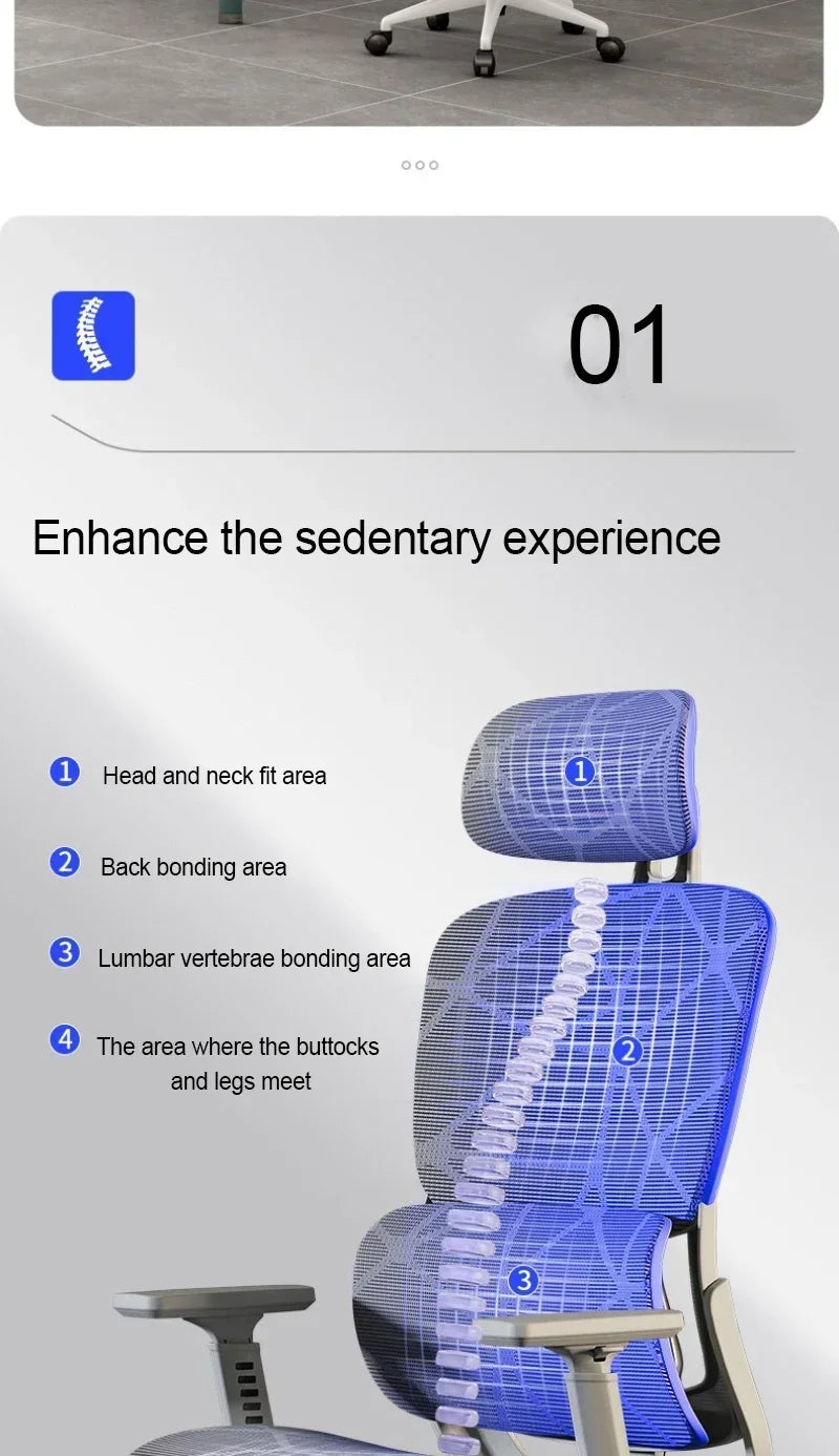 Gaming Chair  Adjustable Relax Ergonomic Office ChairStudy Long Sitting  Cadeira  Silla Gamer Office Supplies Daily Necessities