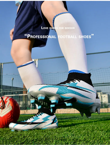 2025 New Long Nail Large Size Football Shoes Teenager Ankle Anti slip Training Latest Sneakers FG/TF Soccer Shoes