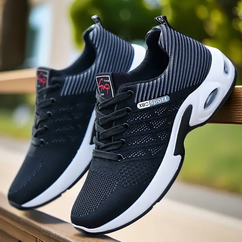 Men’s Casual Sports Shoes, Breathable Mesh Lace-Up Versatile Sports Shoes