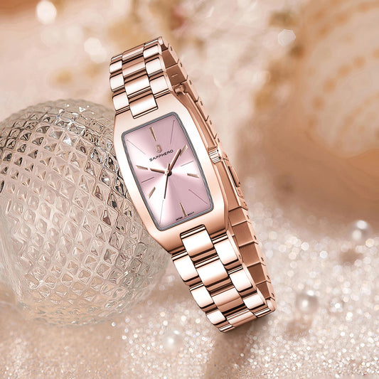 SAPPHEROLuxury Women's Watch Stainless Steel Strap Waterproof Watch Ultra-thin Dial  Fashion Simple Women's Watch Accurate Watch