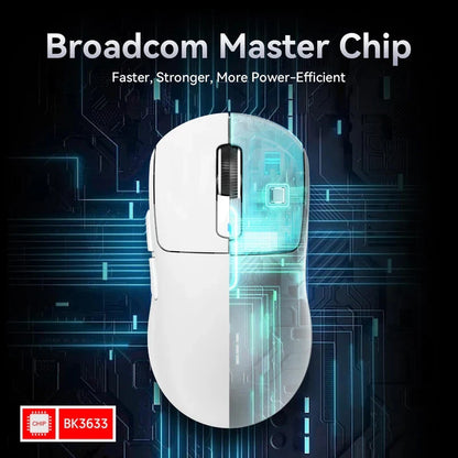 ATTACK SHARK X3 miš s tri načina rada 1K Hz, X3Pro Bluetooth bežični miš 4K Hz, lagan, PAW3395, brzina praćenja 650IPS