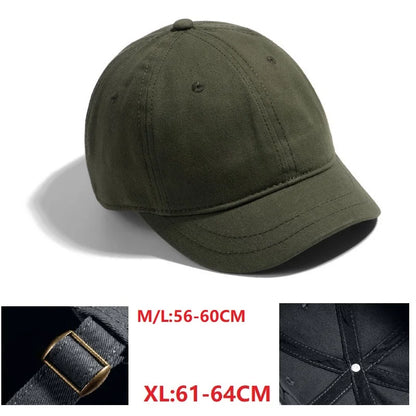 Big Head Hat Back Closed 5cm Short Brim Baseball Cap for Men Mesh Fitted Caps Stretchy Full Closed Caps 56-60cm 61-65cm