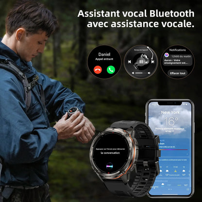 KOSPET TANK T3 Ultra 2 GPS Smart Watch for Men Bluetooth Call 5ATM IP69K Waterproof Men's Watch Stainless Steel Health Monitor