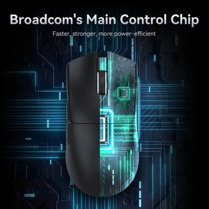 Mouse wireless Attack Shark X11&R1 Tri Mode Bluetooth con base di ricarica RGB, ergonomico e leggero, accessorio per PC gamer