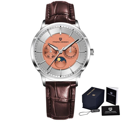 Pagani Design 40mm Multifunctional Men's Quartz Watch Japan Movt Moon Phase 100m Waterproof Sapphire Glass Wristwatches For Man