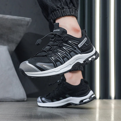 Chaussures de sport pour hommes, été, antidérapantes, semelle épaisse et souple, rebondissantes, pour la randonnée en extérieur, nouvelle collection 2026, chaussures décontractées confortables en maille pour hommes