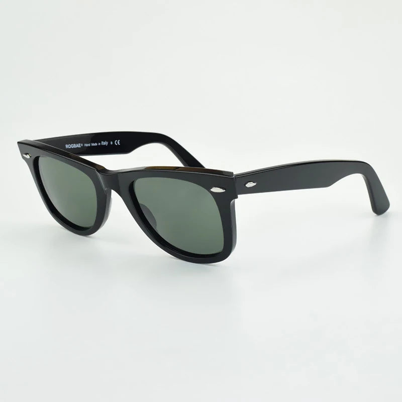Ochelari de soare clasici cu lentile de sticlă Ochelari de soare din acetat pentru bărbați Y-2140 Design cu nit dublu Ochelari de protecție eleganți pentru femei, cu formă pătrată, cu protecție UV