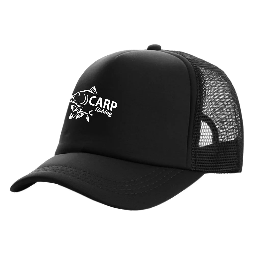 Carp Fish Trucker Caps Men Funny Fishing Printing Hat Baseball Cap Cool Summer Unisex Mesh Net Caps MZ-169