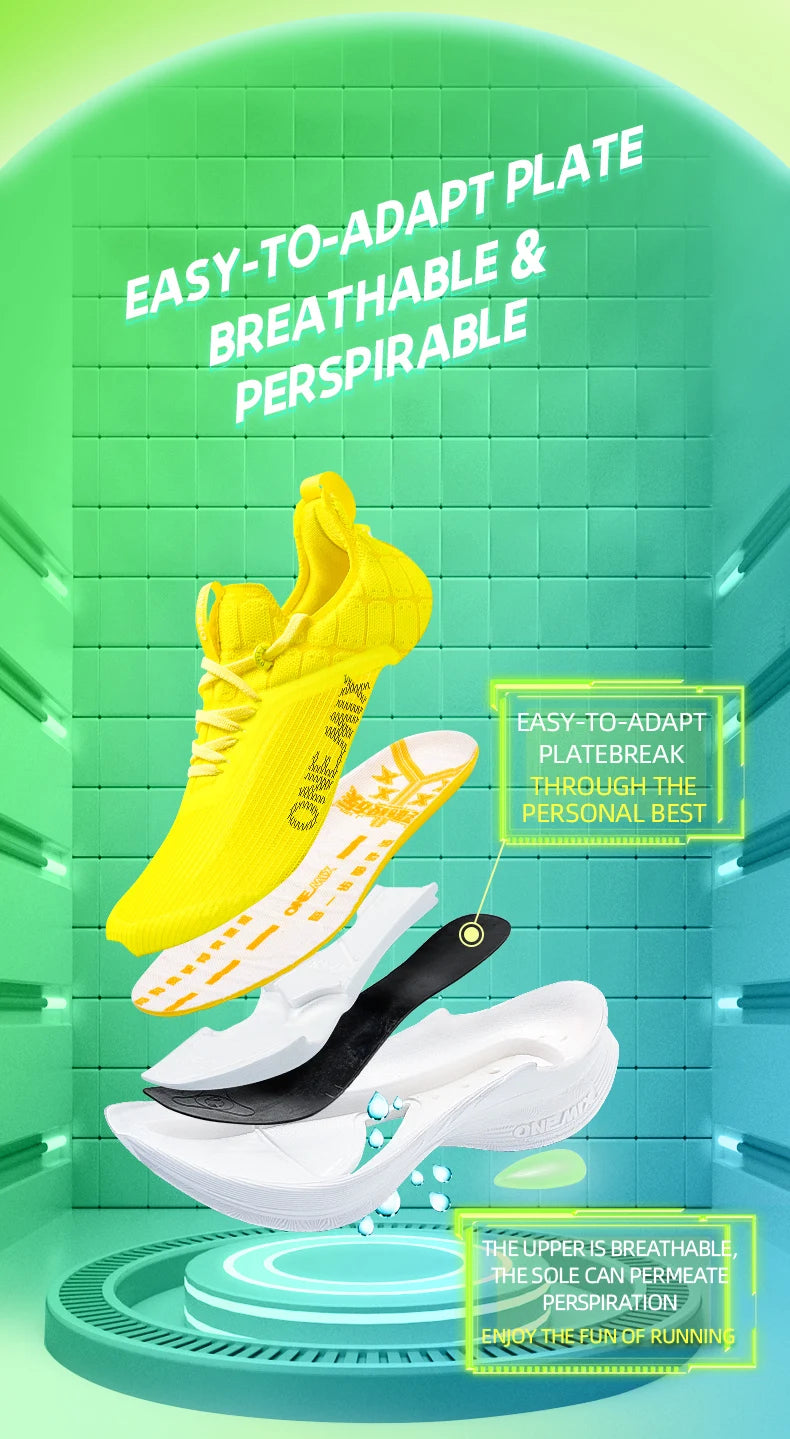 ONEMIX Carbon Fiber Plate Running Shoes Traction Shock Absorption Professional Marathon PB Racing Sports Trainers