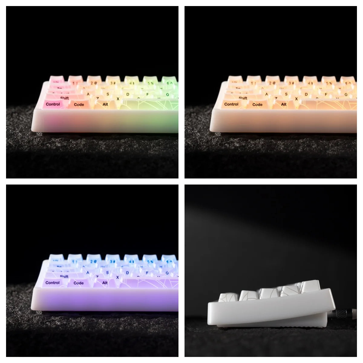 XVX Spider Web Keyboard M67 JadeStone With IMD-Tech Keycaps Tri-Mode Connection Custom RGB Backlight Keyboard 60%