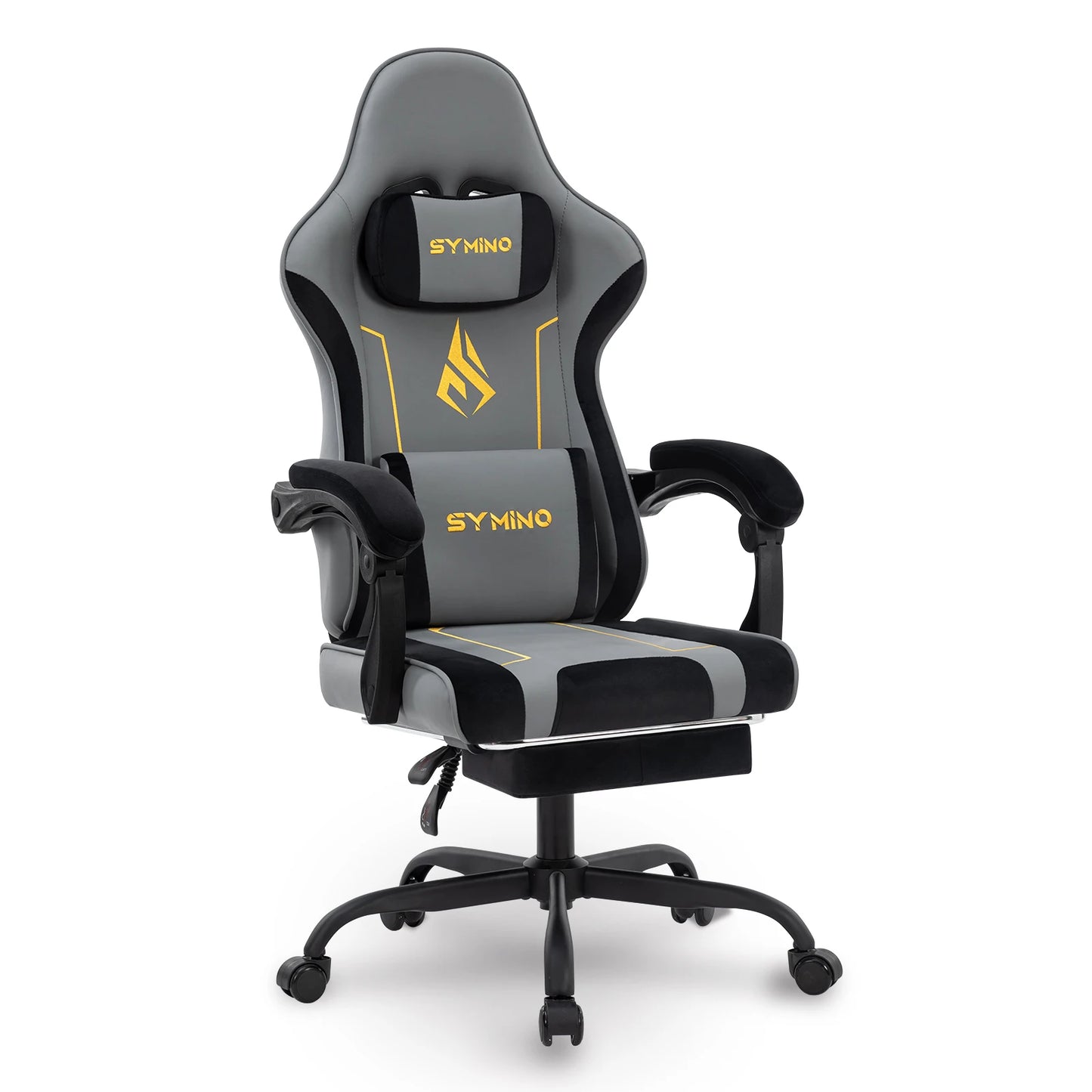 SYMINO Latex Cushion Ergonomic Gaming Chair – Racing Style, Adjustable with Footrest, 130kg Capacity