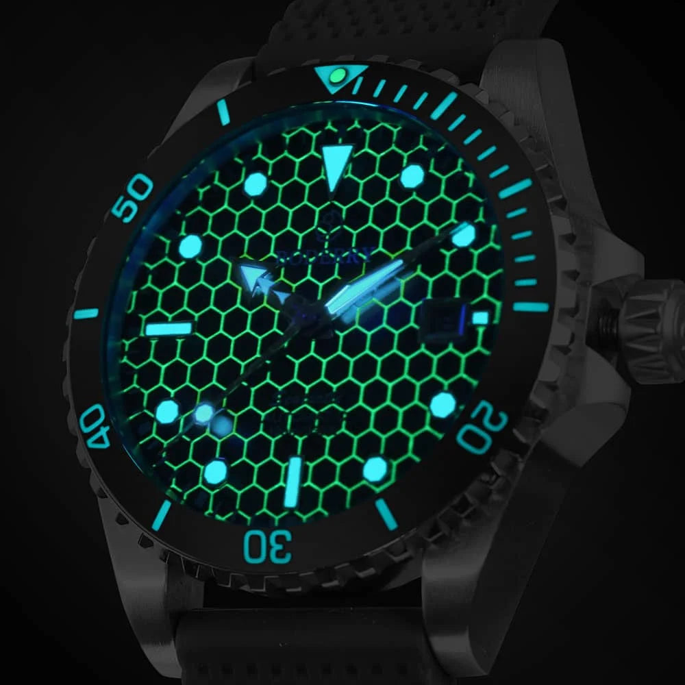 Boderry Bronze Watch Seaturtle Titanium Diver Luxury Wristwatch Automatic Mechanical Wristwatch Sport 200M Waterproof Luminous