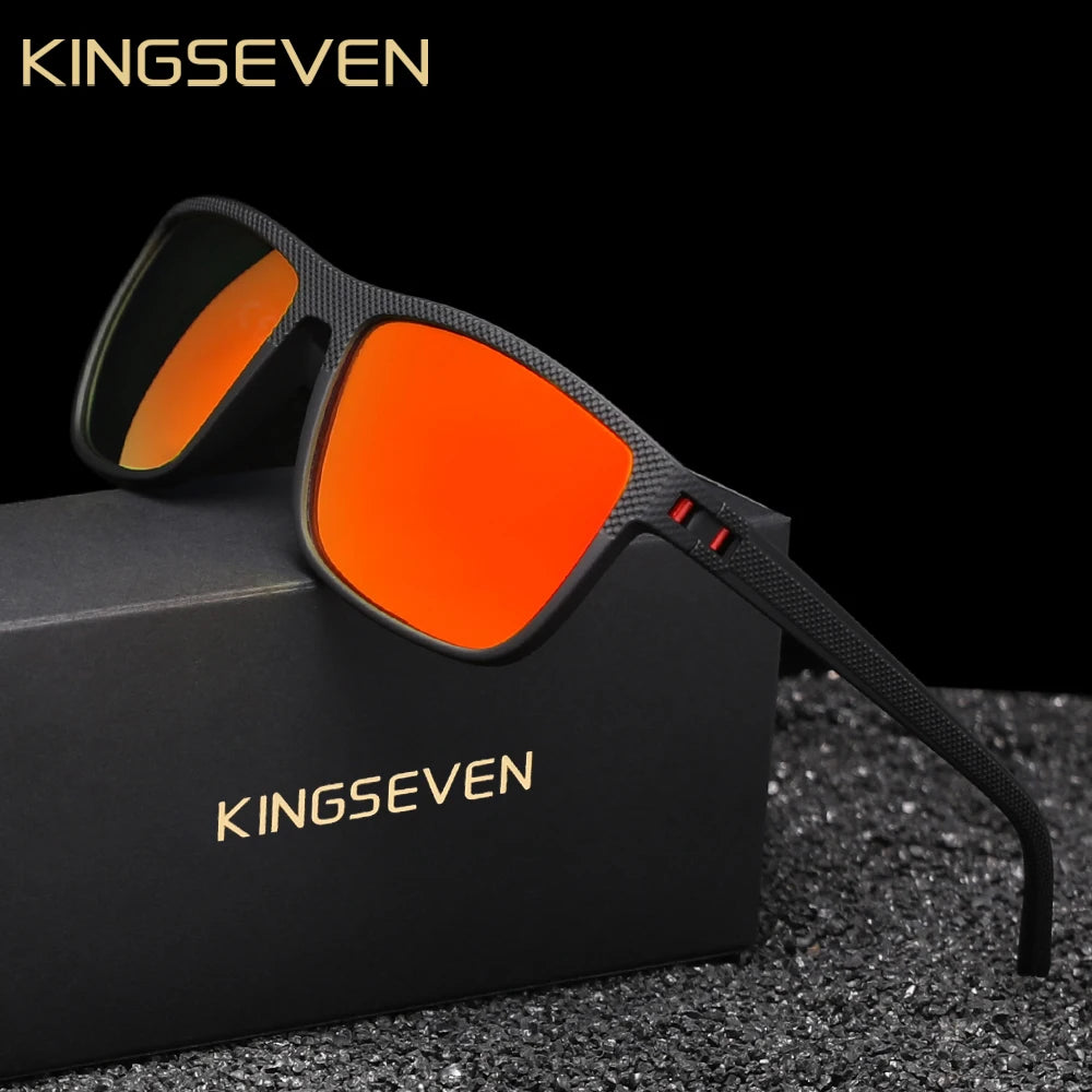 Ochelari de soare polarizați KINGSEVEN pentru bărbați, cu protecție UV400, ochelari dreptunghiulari, ochelari pentru pescuit, conducere și vacanță