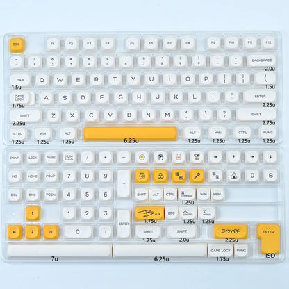 KBDiy KOA  Profile PBT Honey Milk Keycaps Russian Korean Japanese 137 Keys Caps for Mechanical Keyboard Keycap MAC for MX Switch
