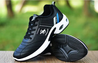 Men's Leather Sneakers Casual Versatile Outdoor Non-slip Running Footwear Fashion Men's Board Shoes Zapatos Homme