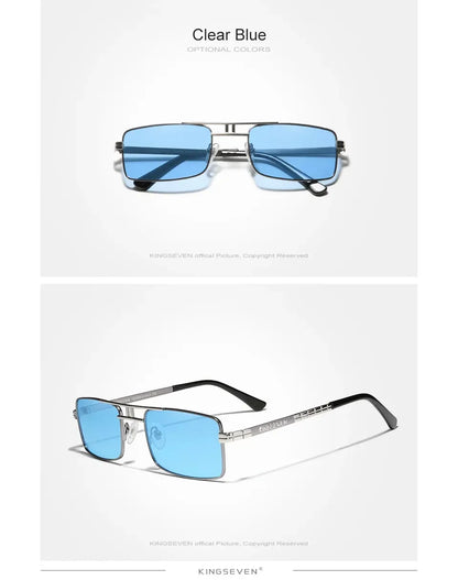 Ochelari de soare cu ramă dreptunghiulară pentru bărbați marca KINGSEVEN, cu lentile polarizate, ochelari de modă pentru șofat, protecție UV400