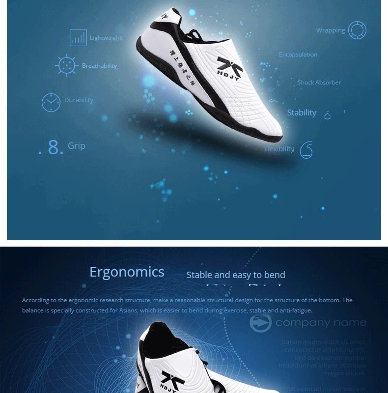 Firmway Professional Taekwondo Shoe for Unisex Soft Sole Kids Kung Fu Comfortable Men Women Tai Chi Karate Shoes White Sneakers