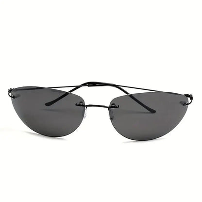 Ochelari de soare polarizați din titan, în stilul Neo din „Matrix”, ultralegeri, fără ramă, pentru bărbați, destinați conducerii, cu design de marcă – Oculos De So