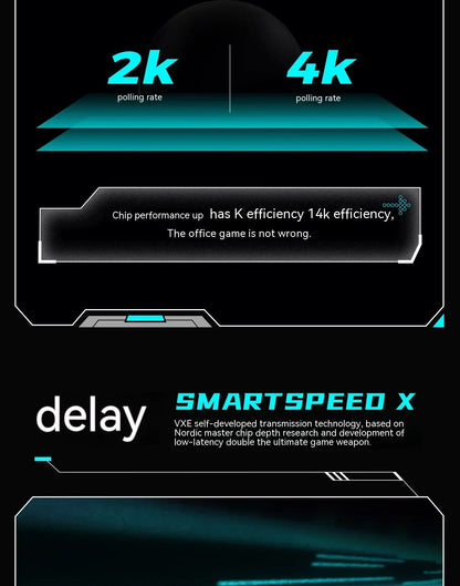 VXE Dragonfly R1 Pro Paw3395 Sensor Kabellose Maus Nordic 52840 2khz Smart Speed X Niedrige Latenz Büro-Gamer-PC-Gaming-Maus