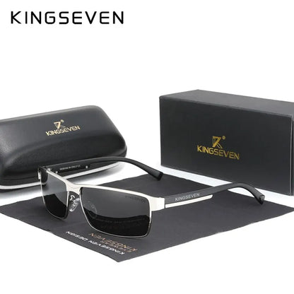 KINGSEVEN Ochelari de soare polarizați fotocromatici pentru bărbați, model pentru femei, ochelari de soare cameleon, UV400, anti-orbire, pentru șofat, ochelari pătrați