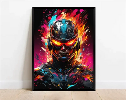 Pop Neon Video Game Character Poster Gamepad Headphones Football Basketball Canvas Print Wall Art Decor Gaming Room Decoration