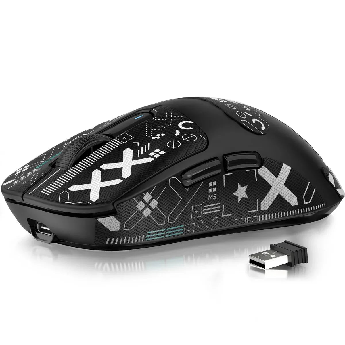ATTACK SHARK X3/X3PRO 4K/8K bezdrôtová herná myš, 26K DPI, tri režimy pripojenia (káblové/2.4GHz/BT5.2), ľahká konštrukcia, senzor PAW3395 pre hráčov