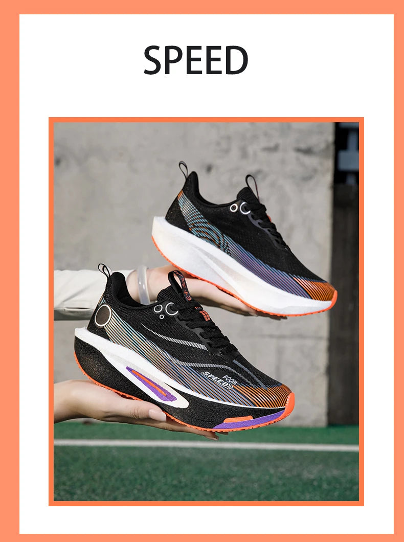 Zapatillas de running con placa de carbono para hombre y mujer, profesionales para maratón, competición y entrenamiento en carretera, transpirables y ligeras