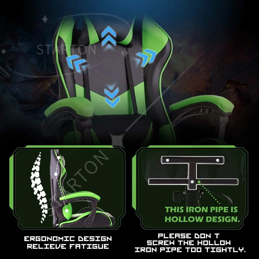 High Back Cheap Office Pink Green PU Leather Computer Chair Gamer Racing Gaming Chair